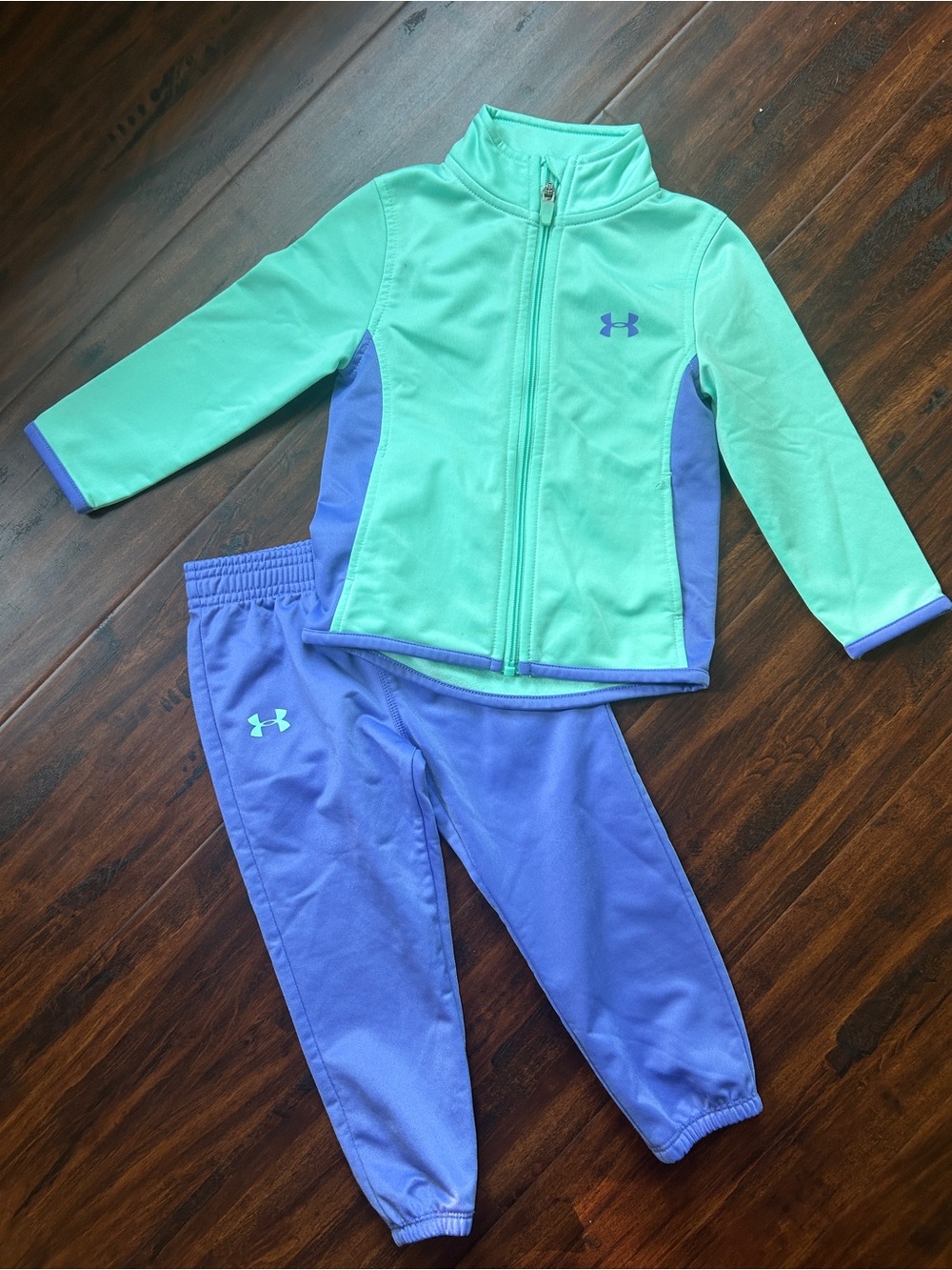 Under Armour Mint Green & Lavender Girls' Athletic Tracksuit